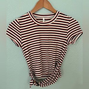 Striped Tee With Buckle